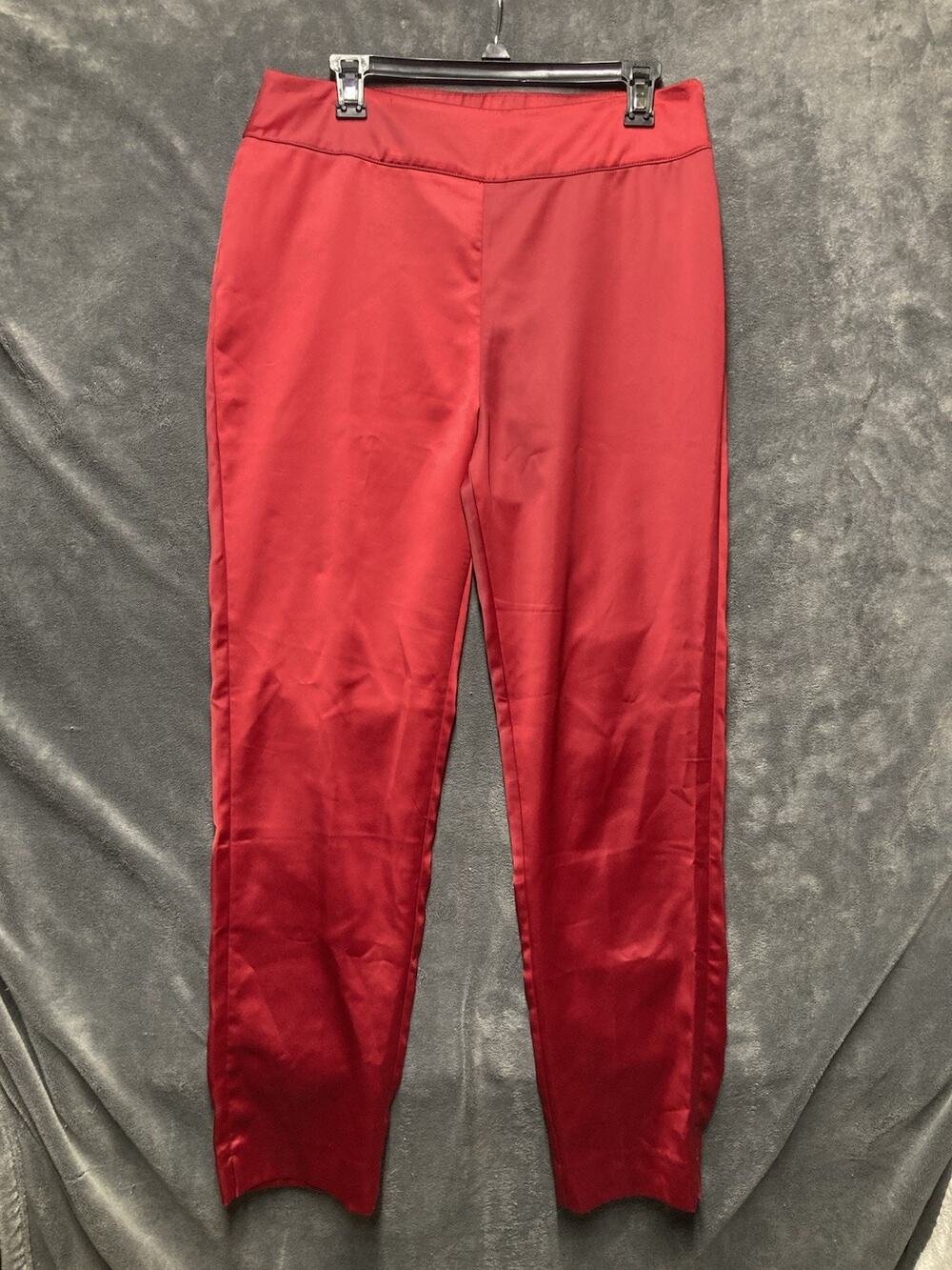Soft Surroundings Ruby Red Satin Liquid Metallic Pants Gothic Glam Mob Wife M